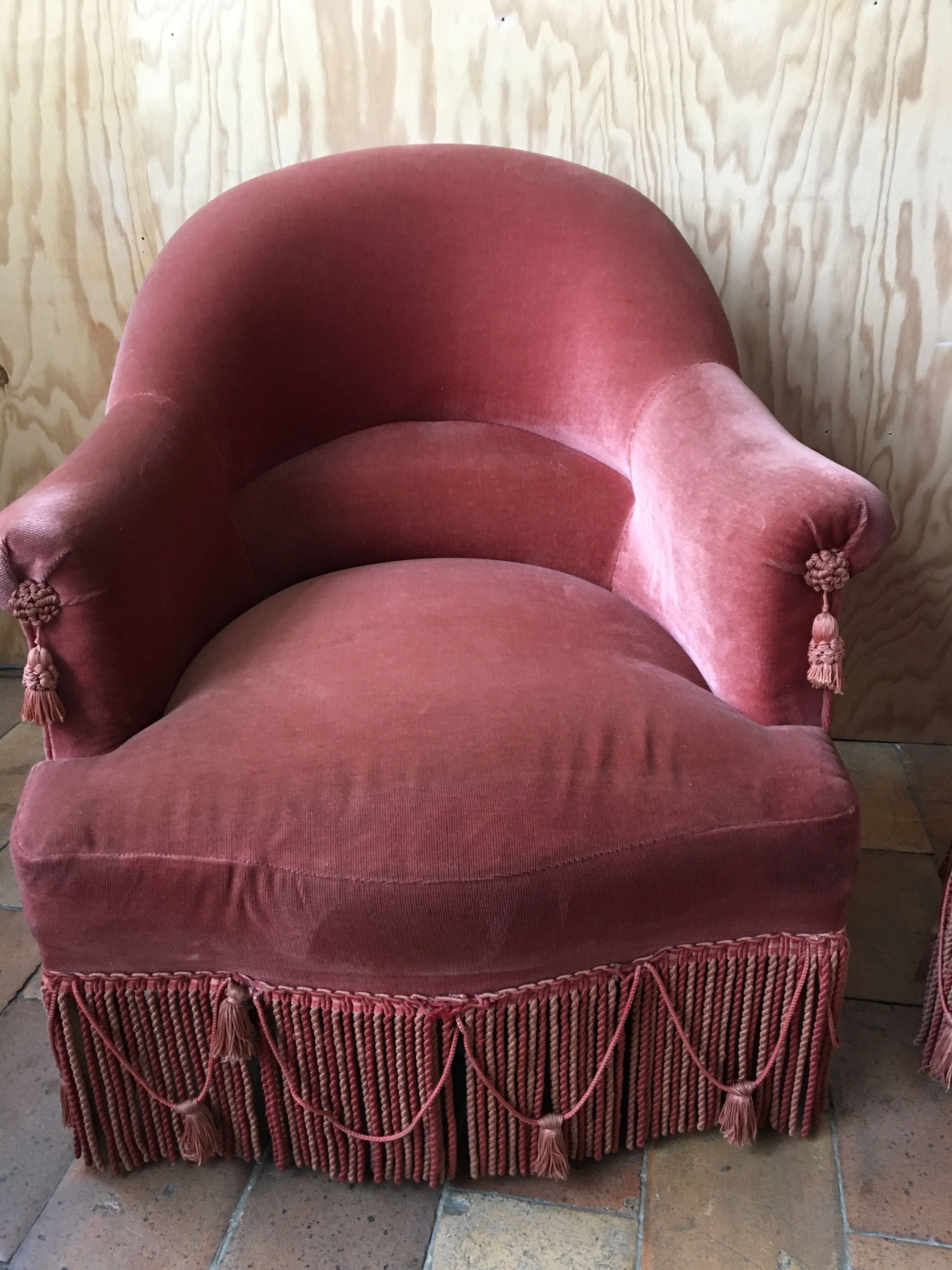 Pair of toad armchairs