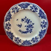 Soup tureen in gien earthenware & its dish, dauphin model delft blue and