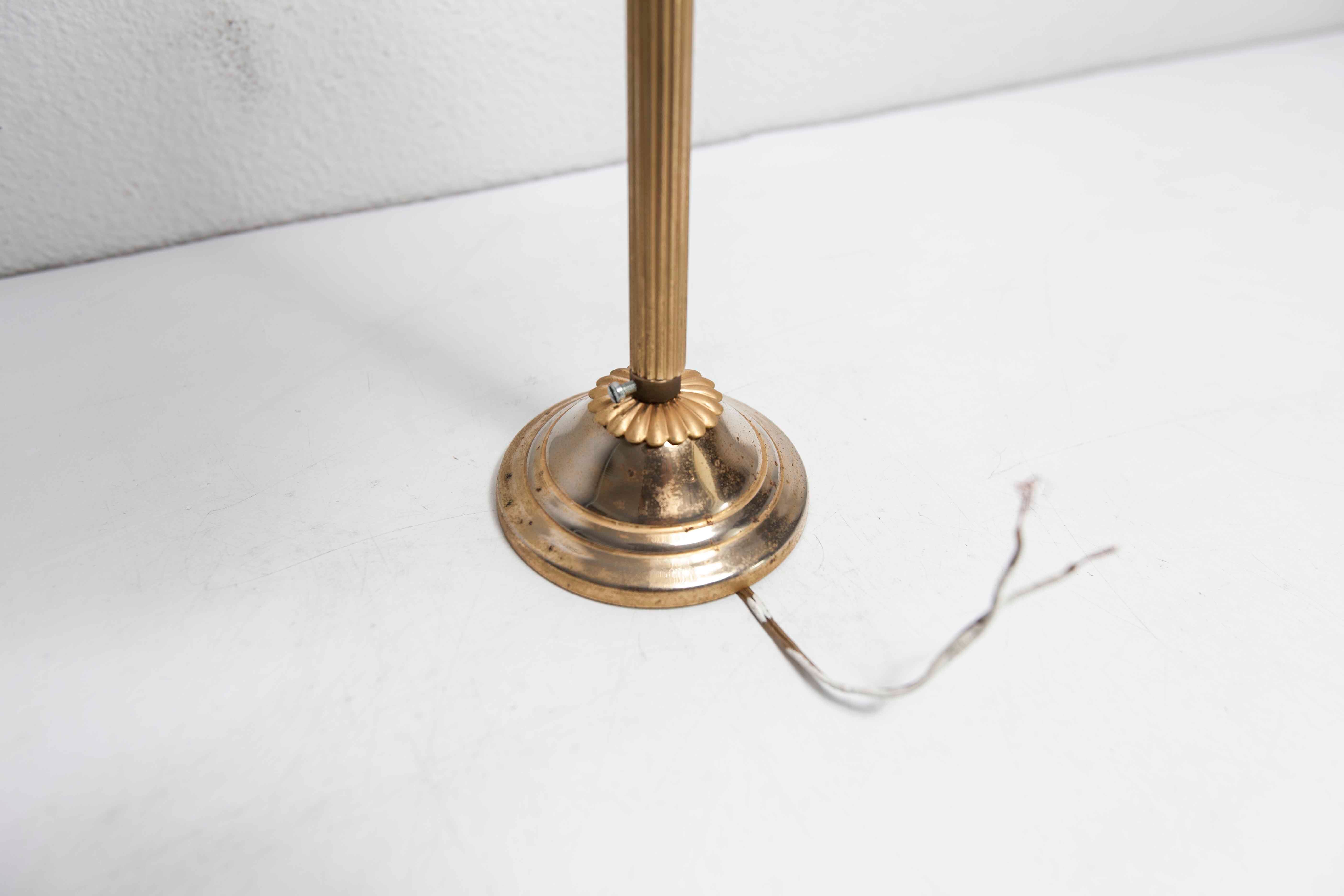 Brass ceiling and glass 3 balls 1960