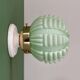 Vintage Art Deco globe wall light in pale green opaline.