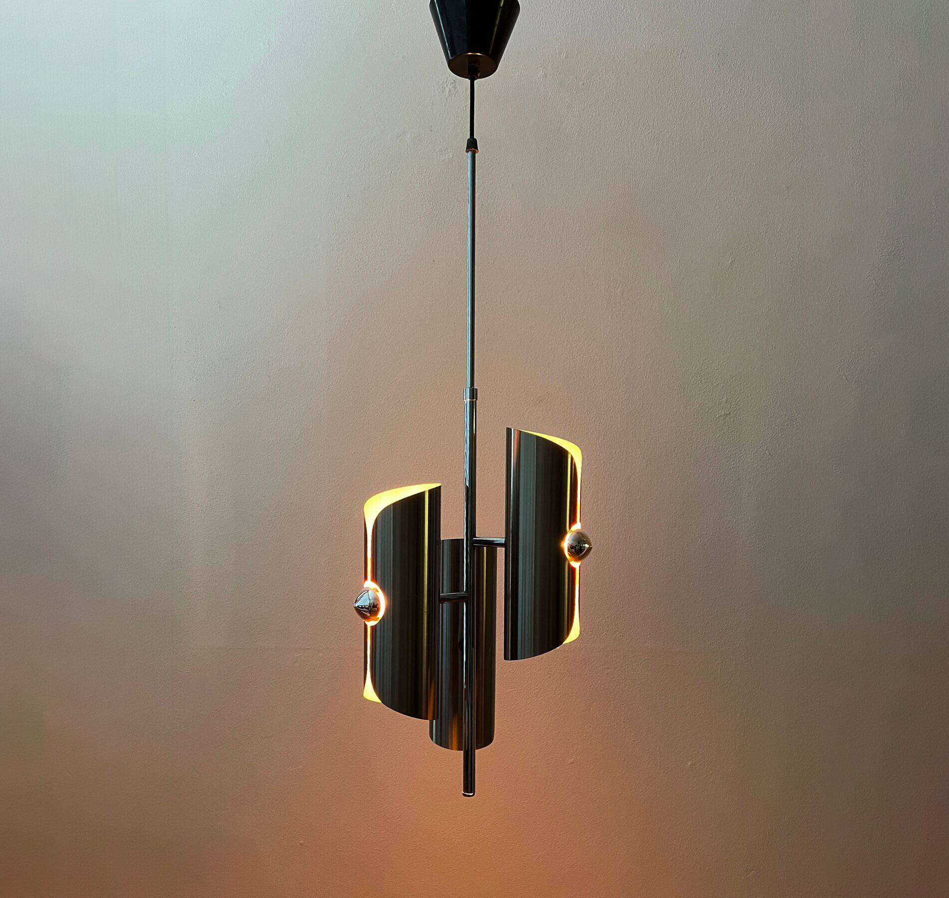 Vintage Pendant Lamp • Polam Bielsko-Biała • Space Age • 1970