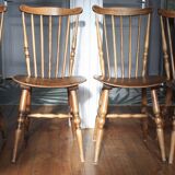 Set of 4 Tacoma Baumann slatted chairs