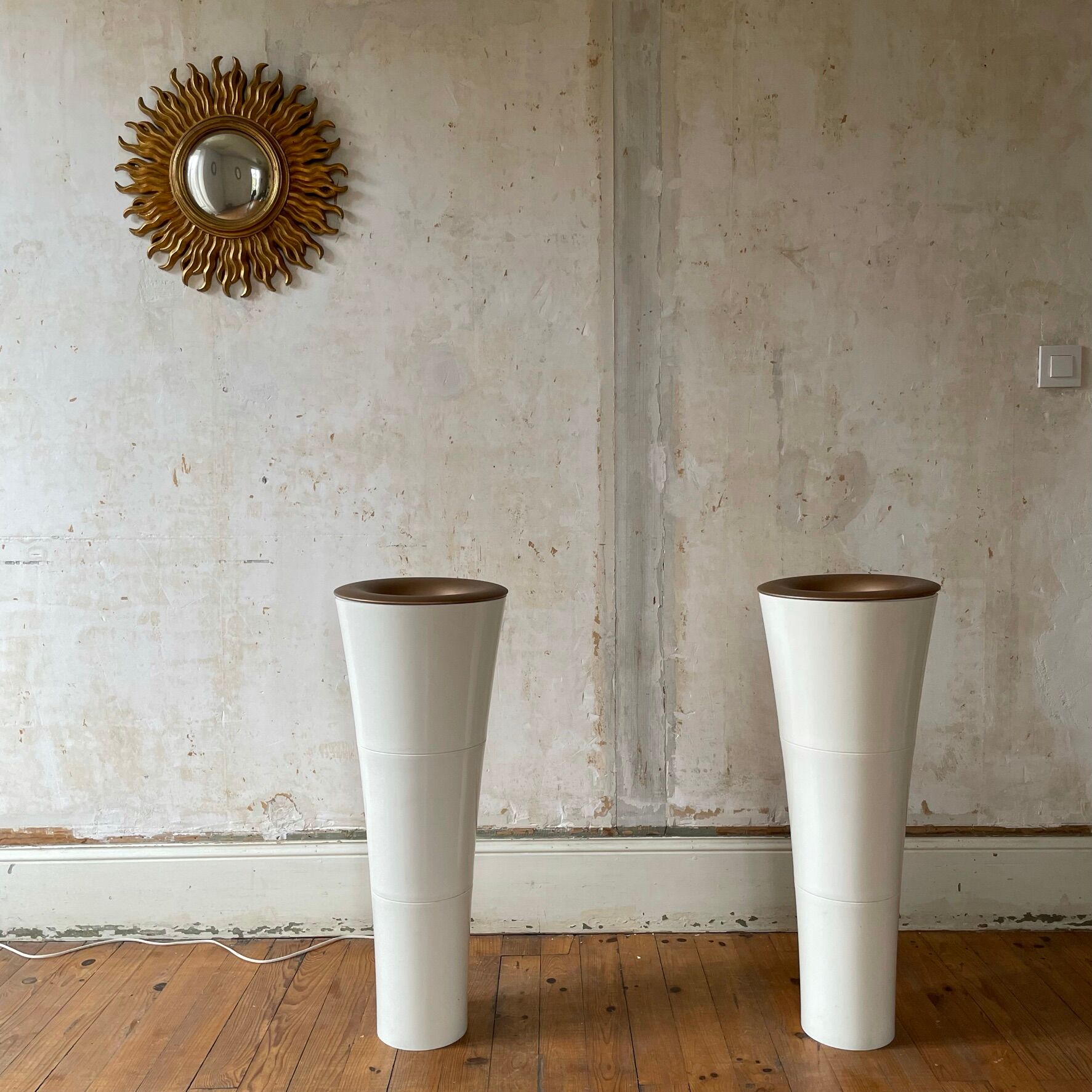 Floor lamps "flambeau", kaoyi flacha, japan 1980