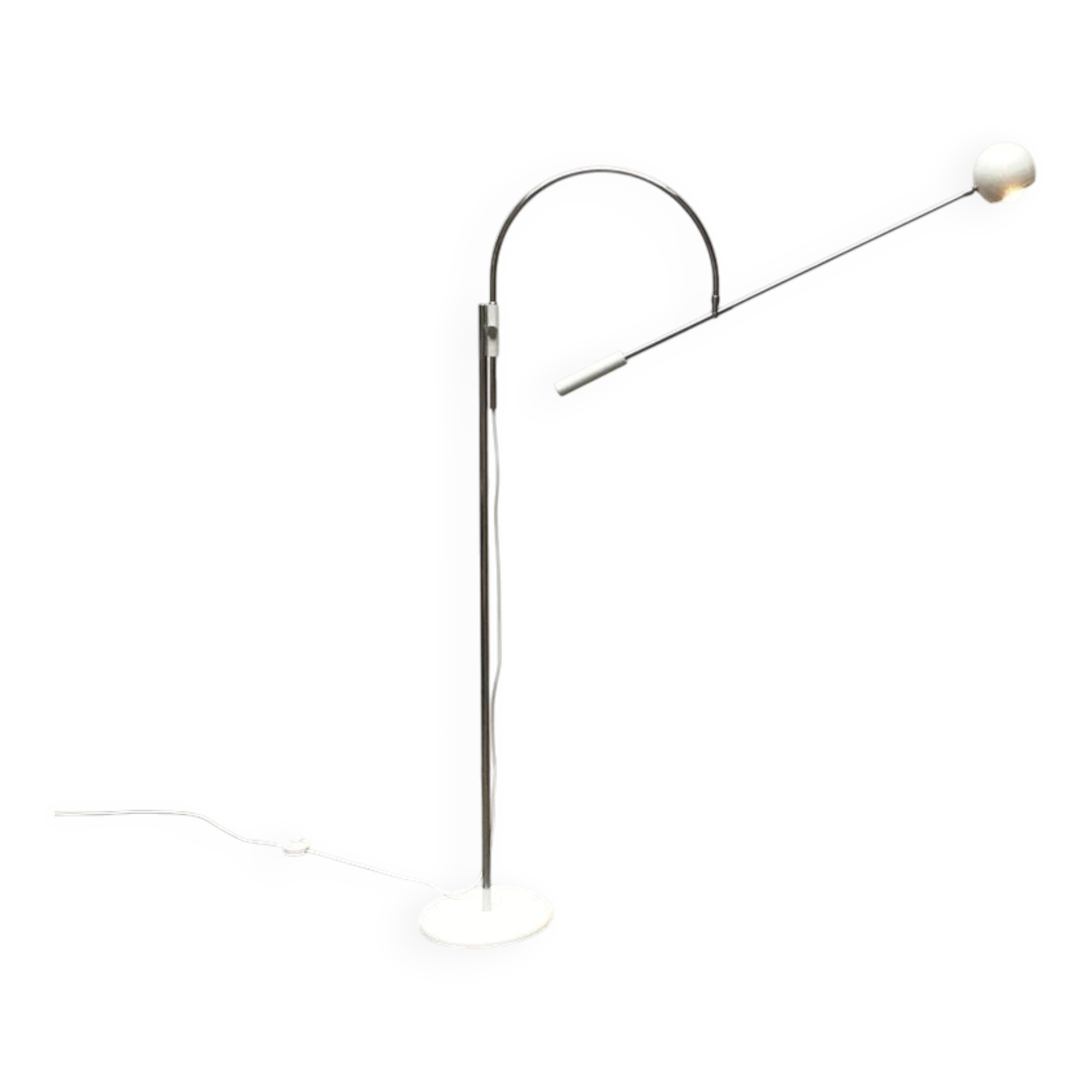 Floor lamp model Orbiter from the mid-century space age by Robert Sonneman for Luci Italia, 1960s.