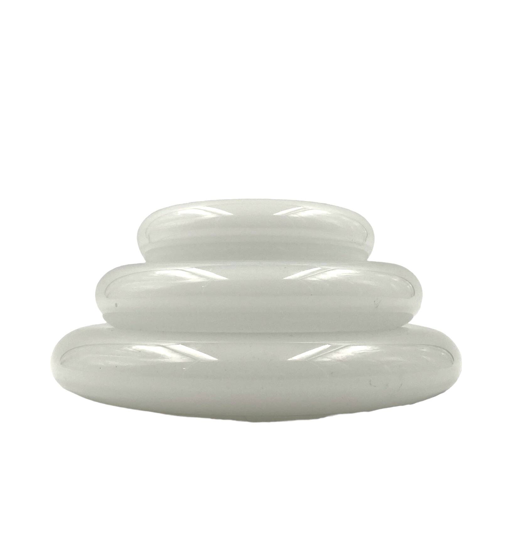 "Pomeri" cloudy crystal centerpiece / vide poche, Eleonore Peduzzi Riva, Vistosi Murano Italy, 1972