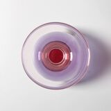 Large Vintage Murano Bicolor Wine Goblet / Murao / Italy / 1980s