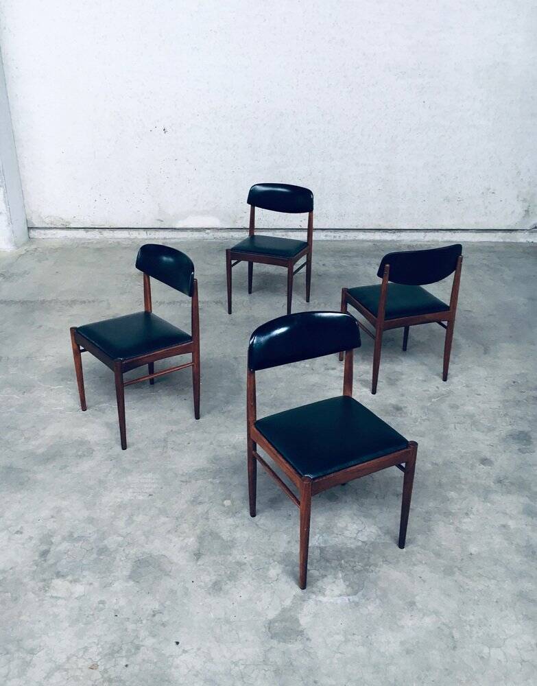 Mid-Century Dutch Design Dining Chairs, 1960s, Set of 4