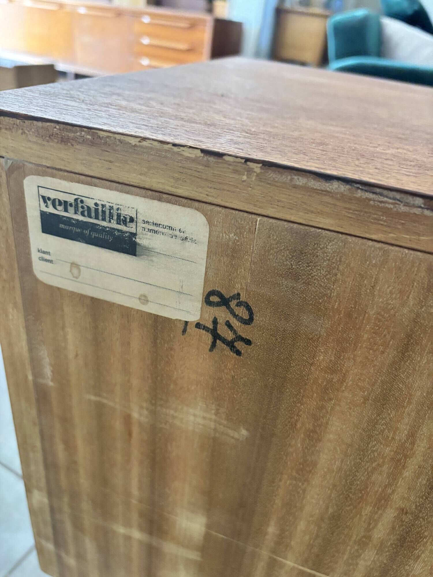Coiffeuse scandinave vintage en teck, années 60