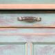 Parisian buffet patine celadon green and bluish grey