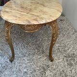 Marble oval coffee table