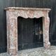 Louis XV Pompadour style fireplace in red Rance marble circa 1880