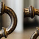 Pair of sconces - art deco wooden candle holders