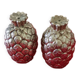 Pair of pineapple salt and pepper shakers, Italy, 1970s, Mauro Manet