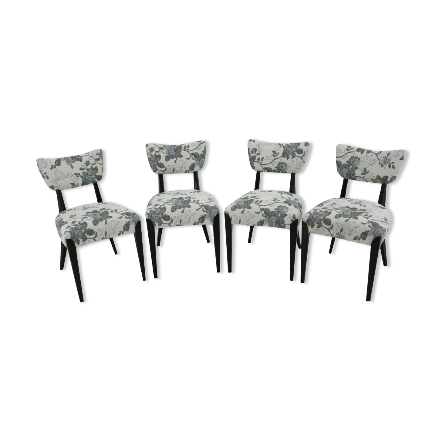 4 1950s Jindrich Halabala dining chairs,Czechoslovakia