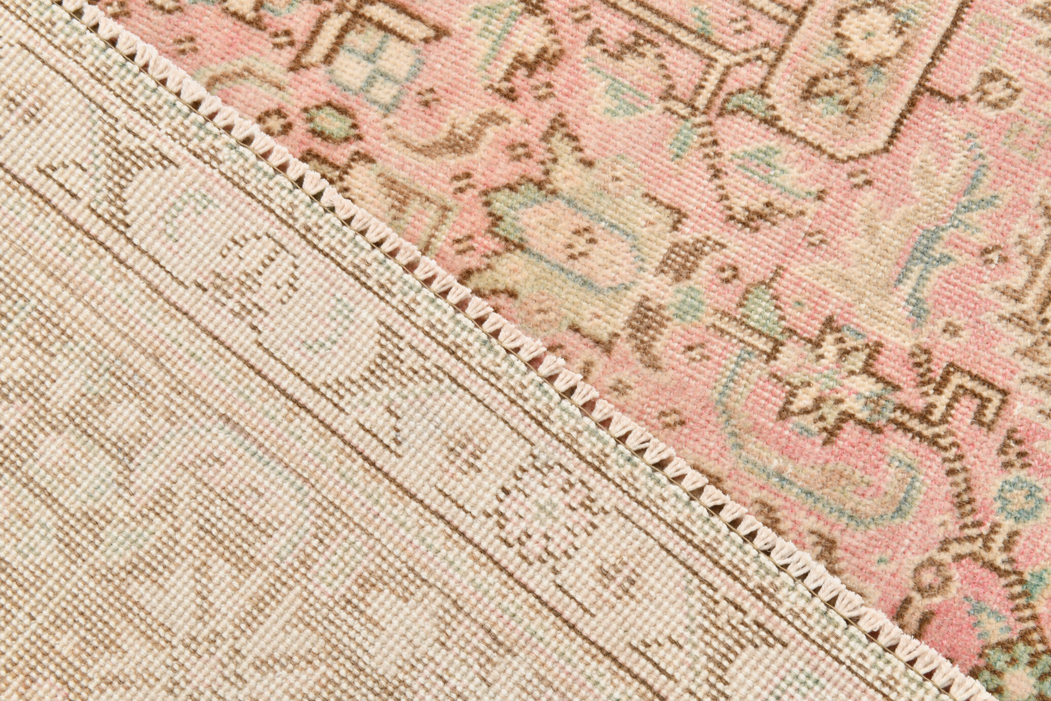 6x9 dusty pink wool persian rug 287x192cm