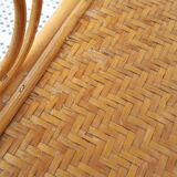 Rattan wall shelf
