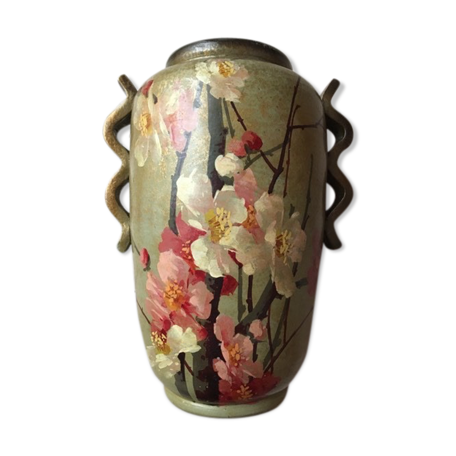 Treated terracotta vase