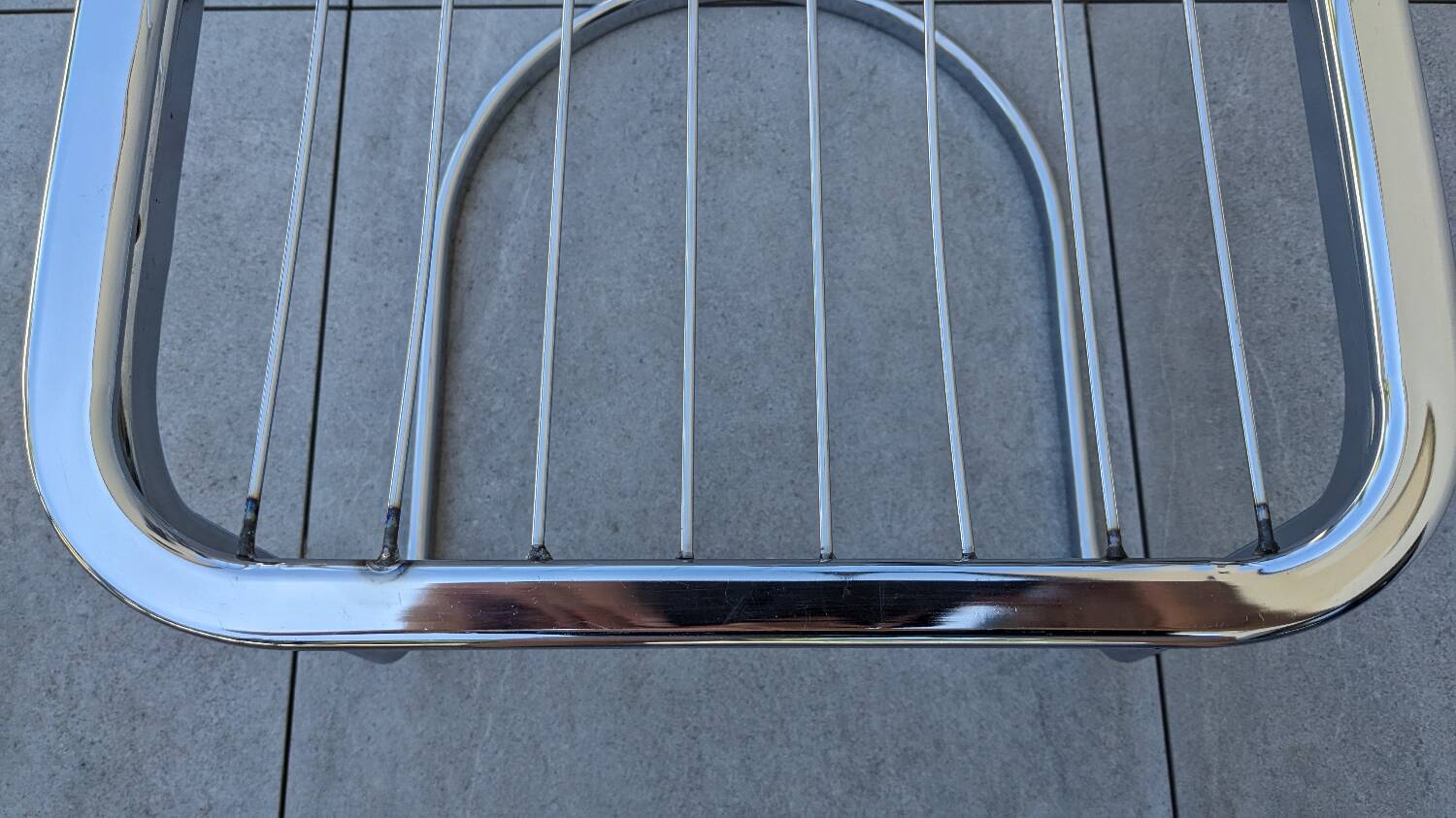 Set of 2 chrome metal chairs, Italian style from the 70s