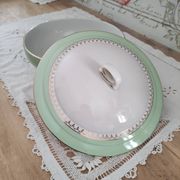 Légumier marli vert d'eau et frise dorée Cafés Lemaire