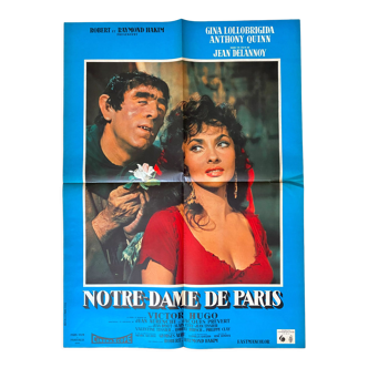 Original movie poster "Notre-Dame de Paris" Gina Lollobrigida, Anthony Quinn 60x80cm 1956