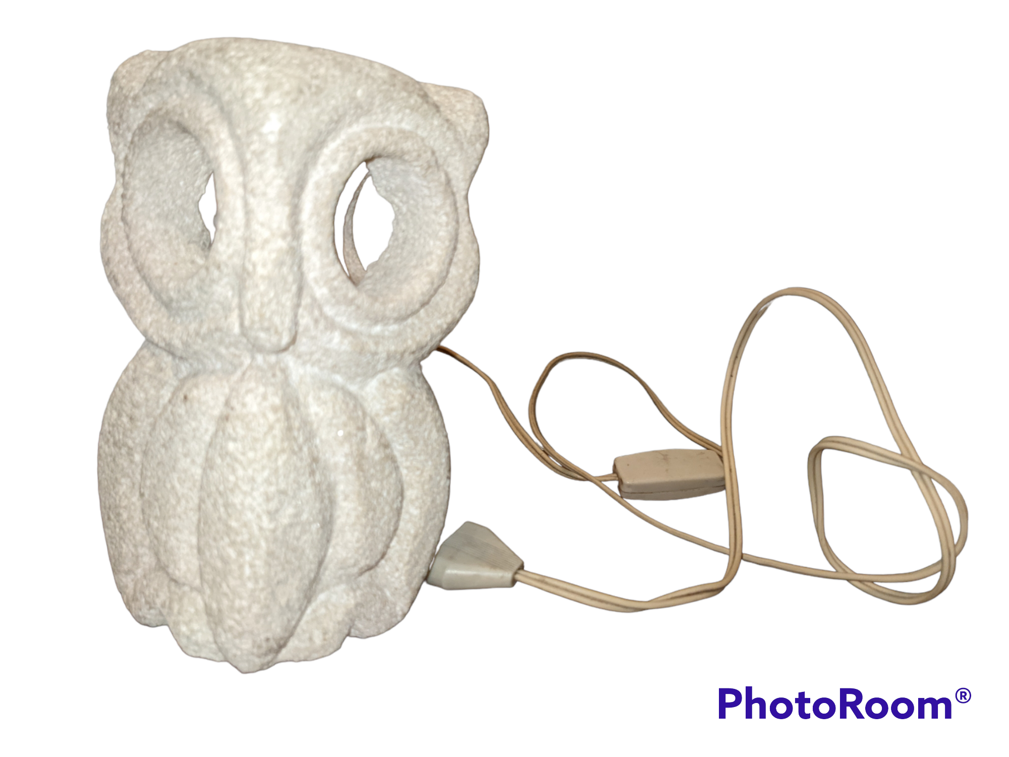 Albert Tormos lamp carved stone vintage owl owl