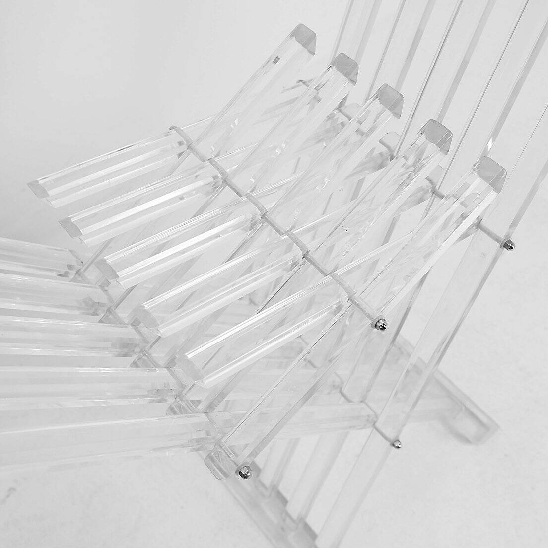 "Transparency" collection By David Lange "Dagobert" Curule seat - 1970s