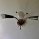 Wall lamp brass and gray metal 1950