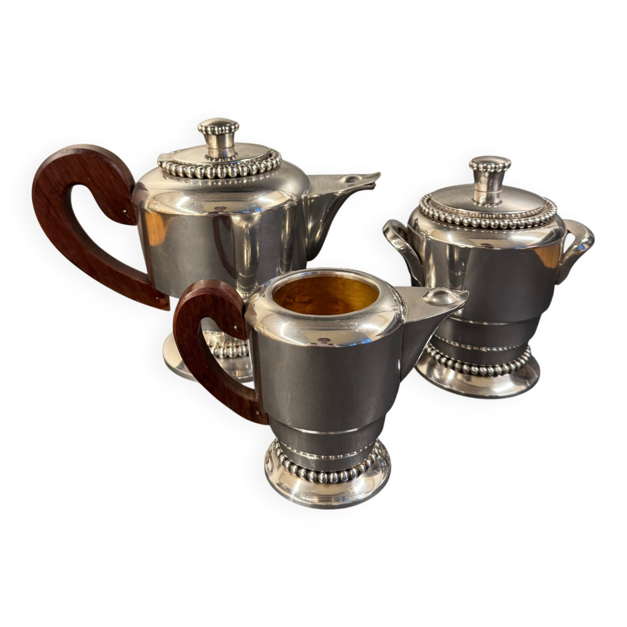 Silver-plated metal coffee service, Art Deco