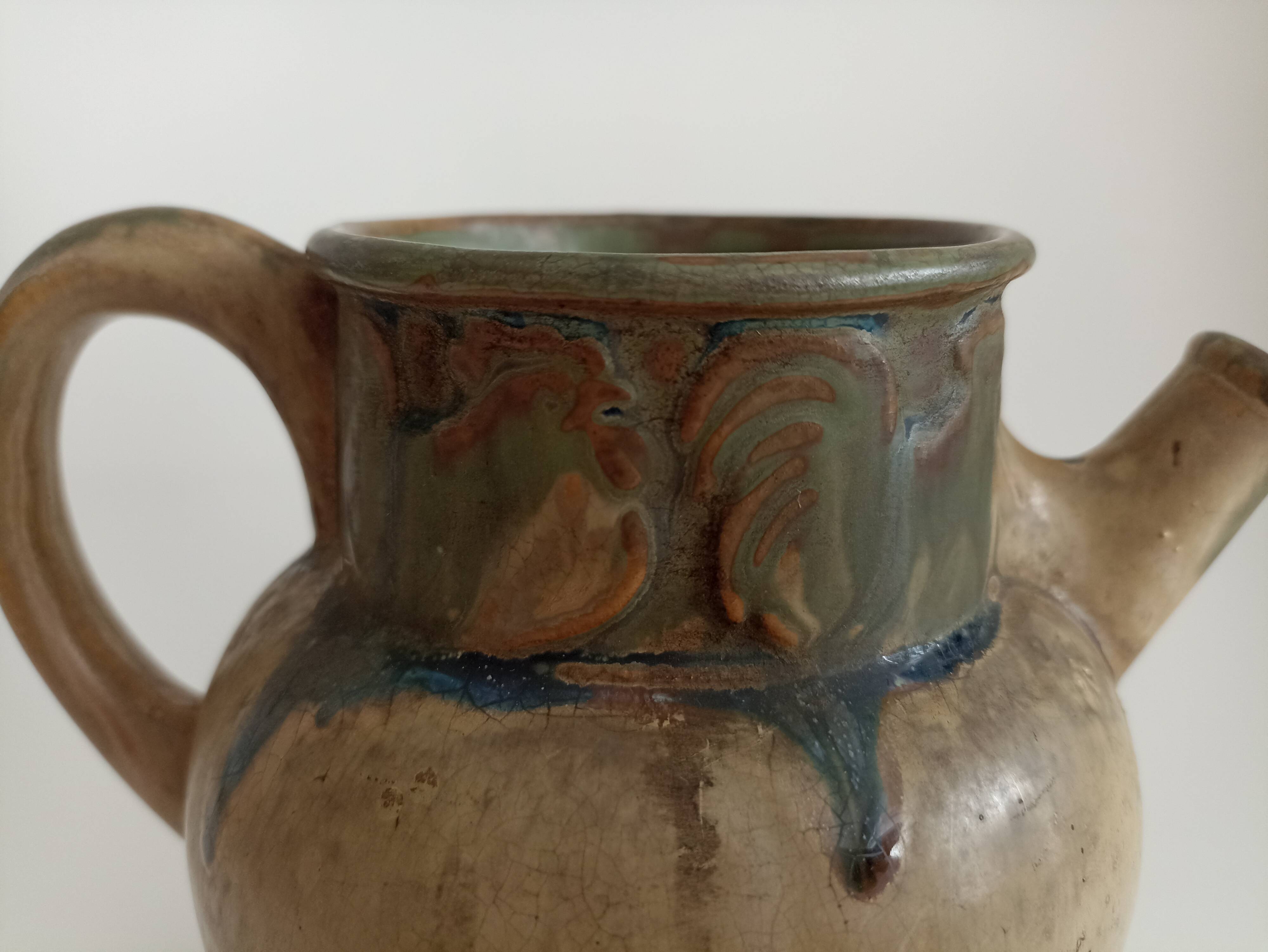 Pitcher roosters Denbac Art Deco