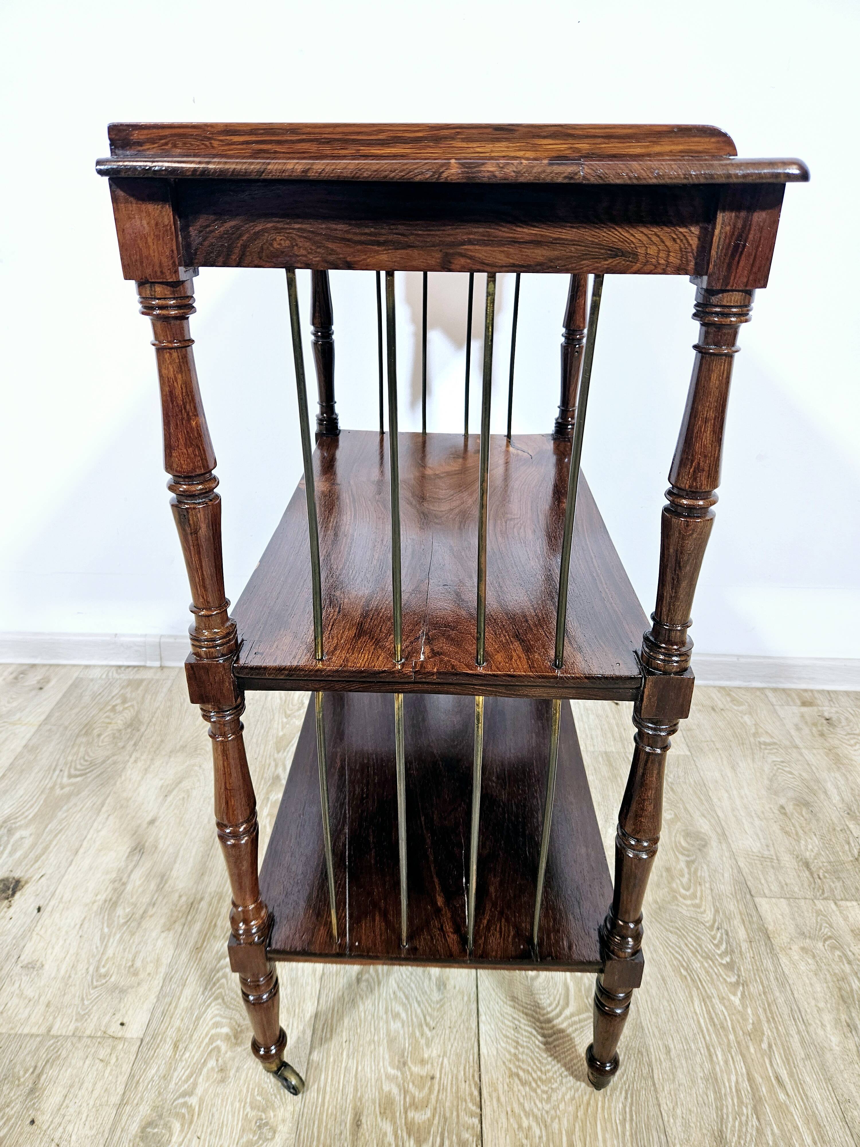 Étagère en polisandre Art Nouveau, début du 20e siècle