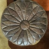 Pouf en cuir 1970