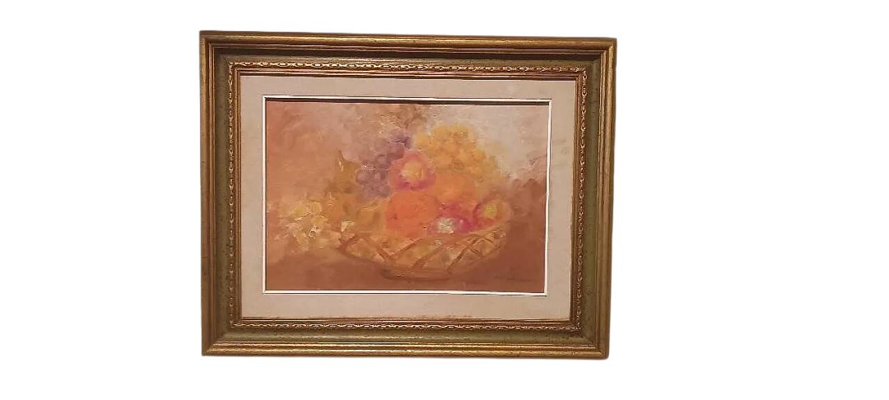 Still life by Guido Guidi, oil on panel, 20th century