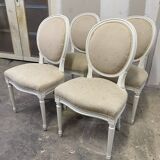 4 louis xvi style medallion chairs