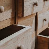 Solid oak dressmaker's cabinet with 13 drawers and 1 door