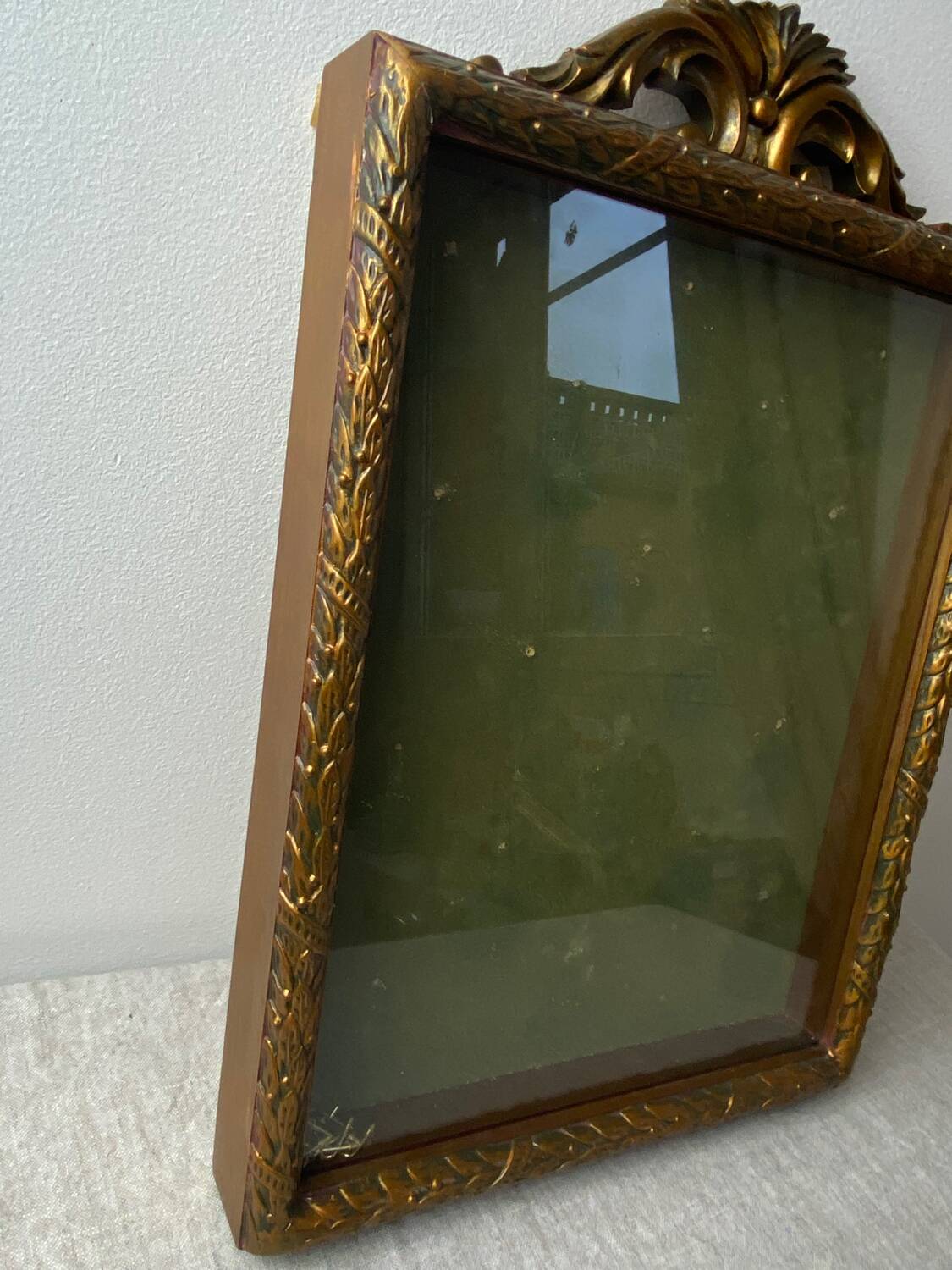 Wooden and glass wall display case