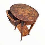 Table Rognon Marquetry Antique