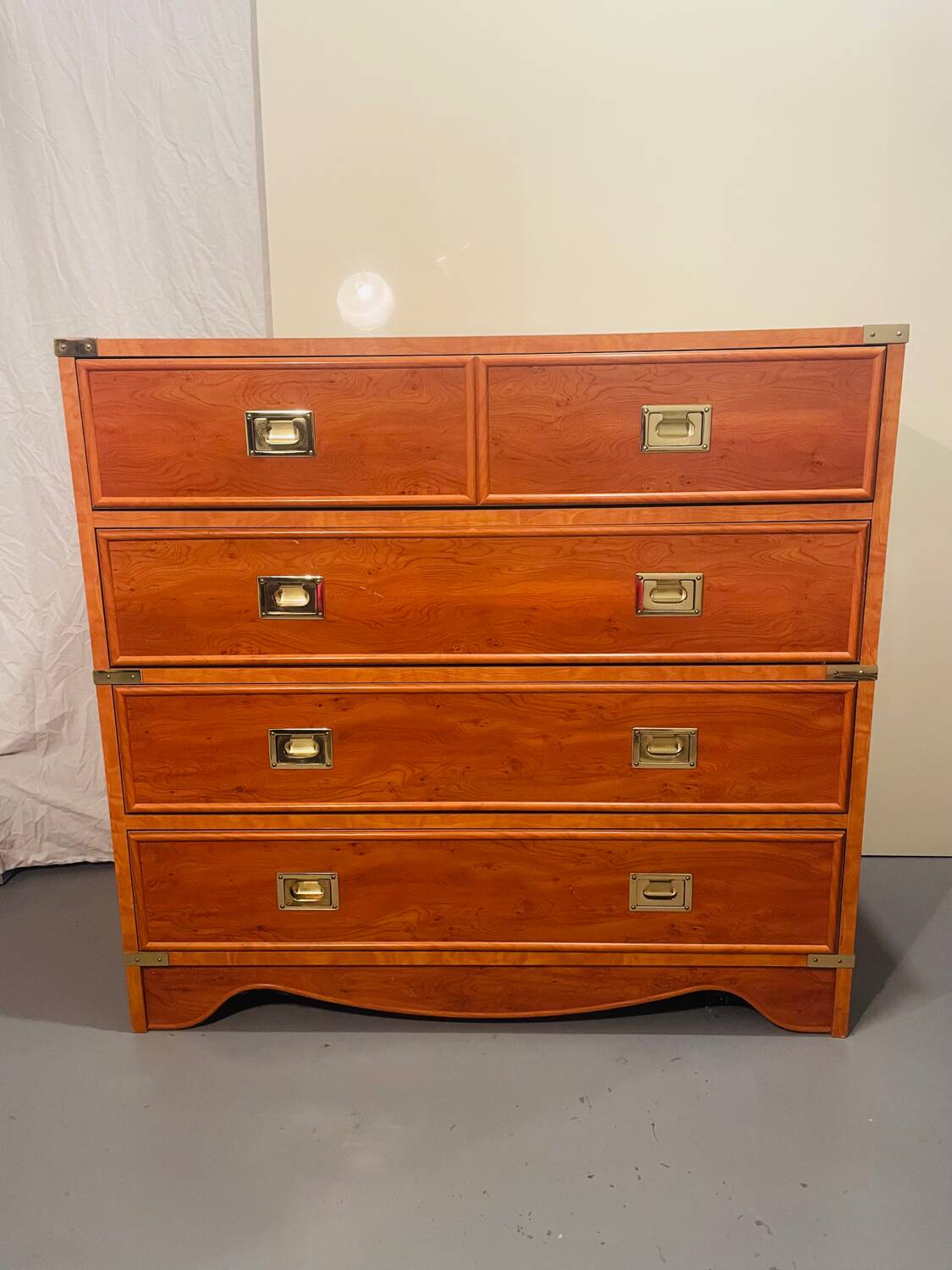 Marine chest of drawers Gautier 1991 furniture with brass handles