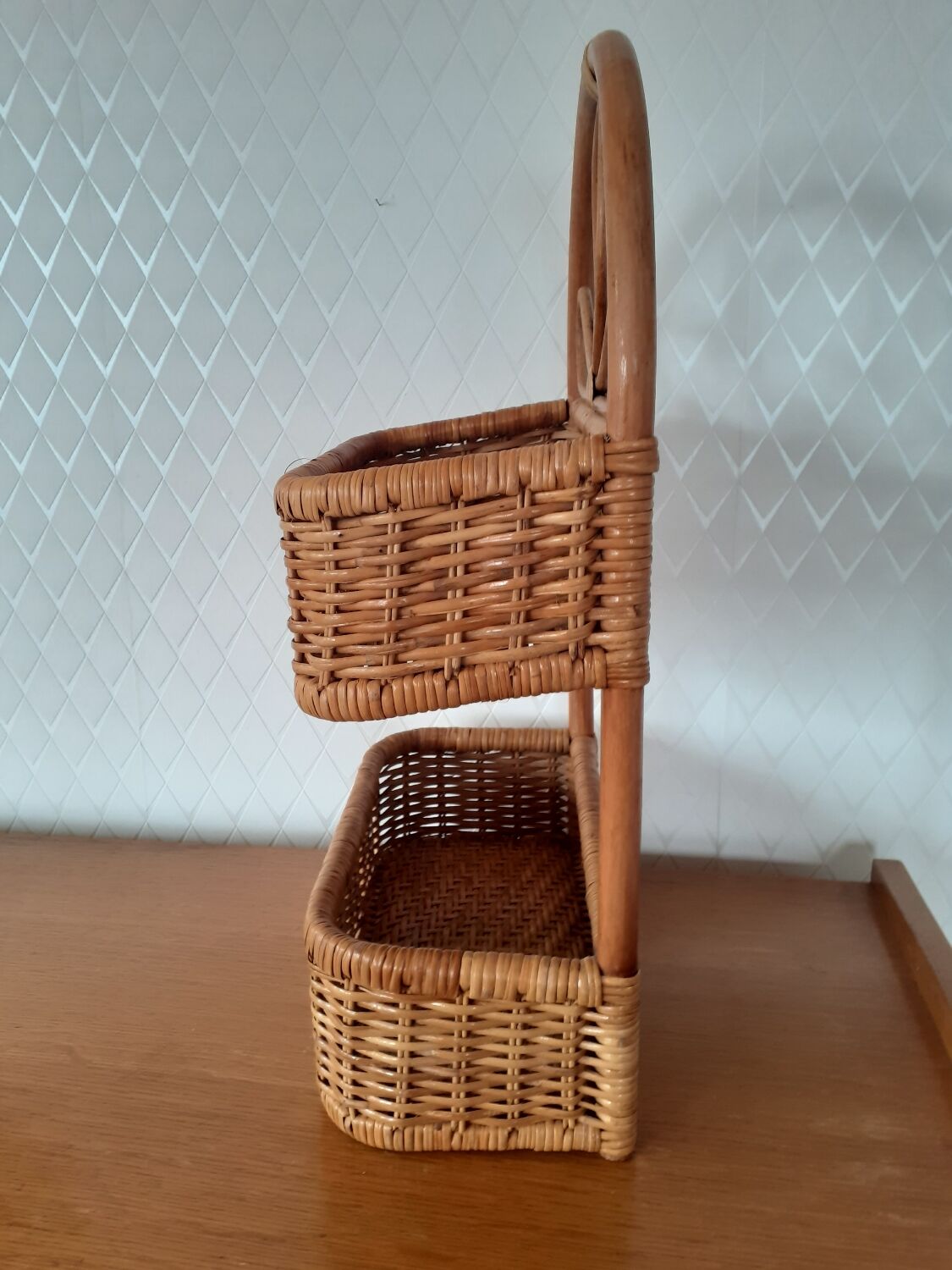 Rattan wall or table shelf