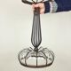 Vintage glass and metal vase, 1970s