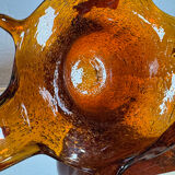 Amber blown glass empty pocket from the 60s
