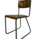 Vintage school chair 1960s minimalist design wood and metal