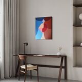 The kiss colorful handmade paint