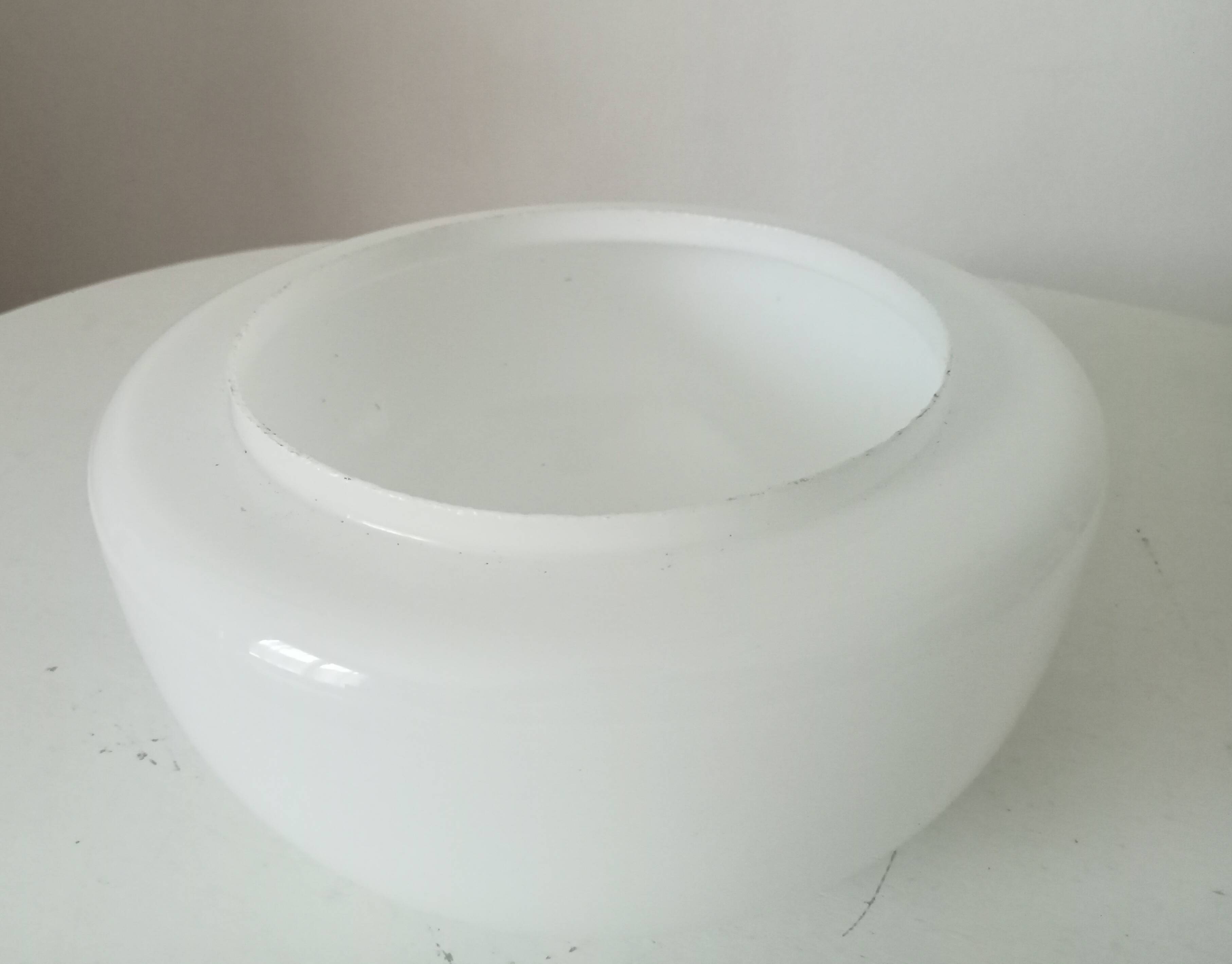 Old vintage globe lampshade in opaline.