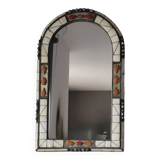 Miroir ethnique en os et pierre