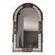 Miroir ethnique en os et pierre