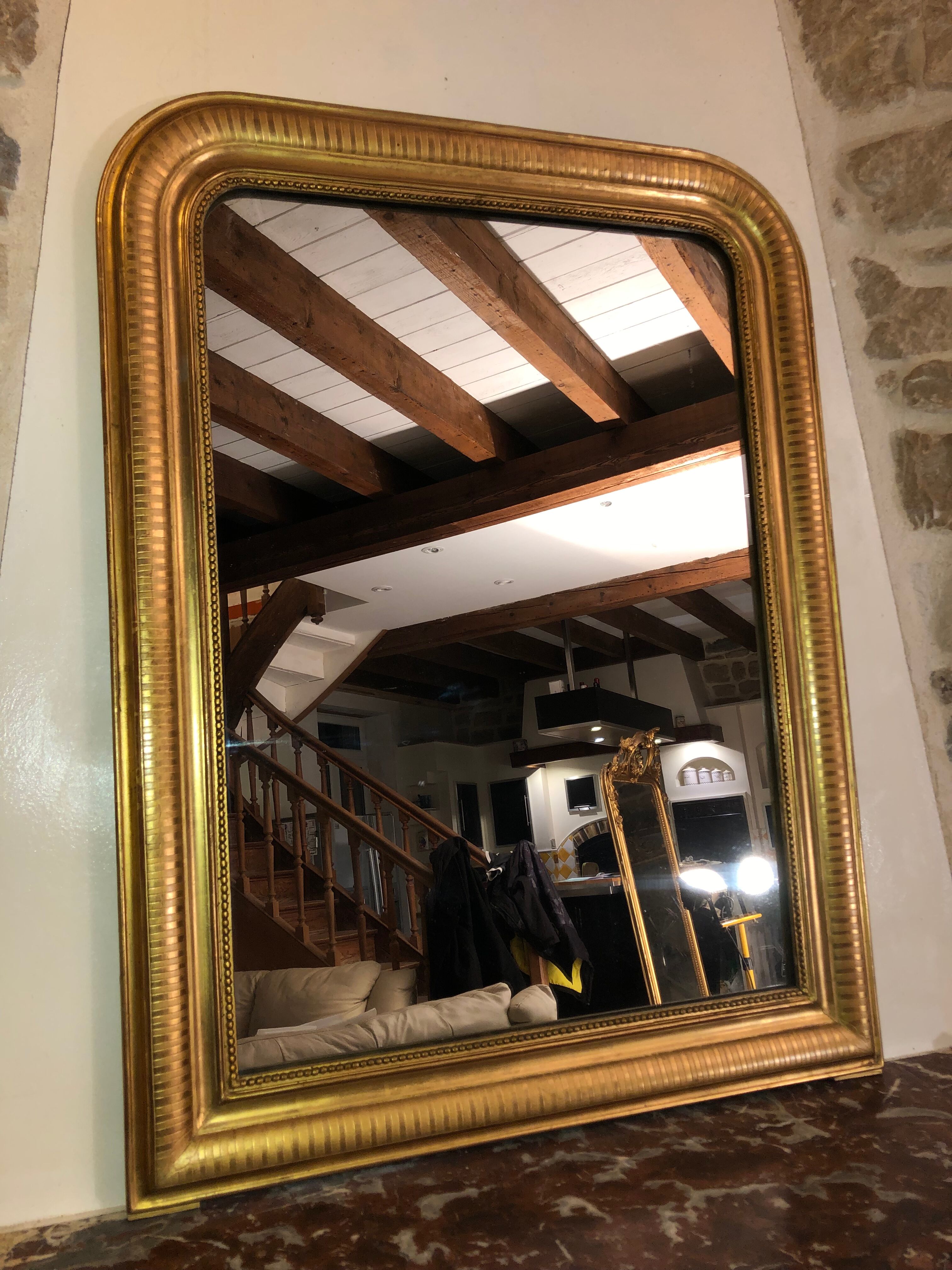 100 X 76 cm Louis Philippe gilded mirror
