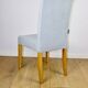 Oak chairs Ikea after renovation vintage blue-celadon-grey - 2 pieces - set