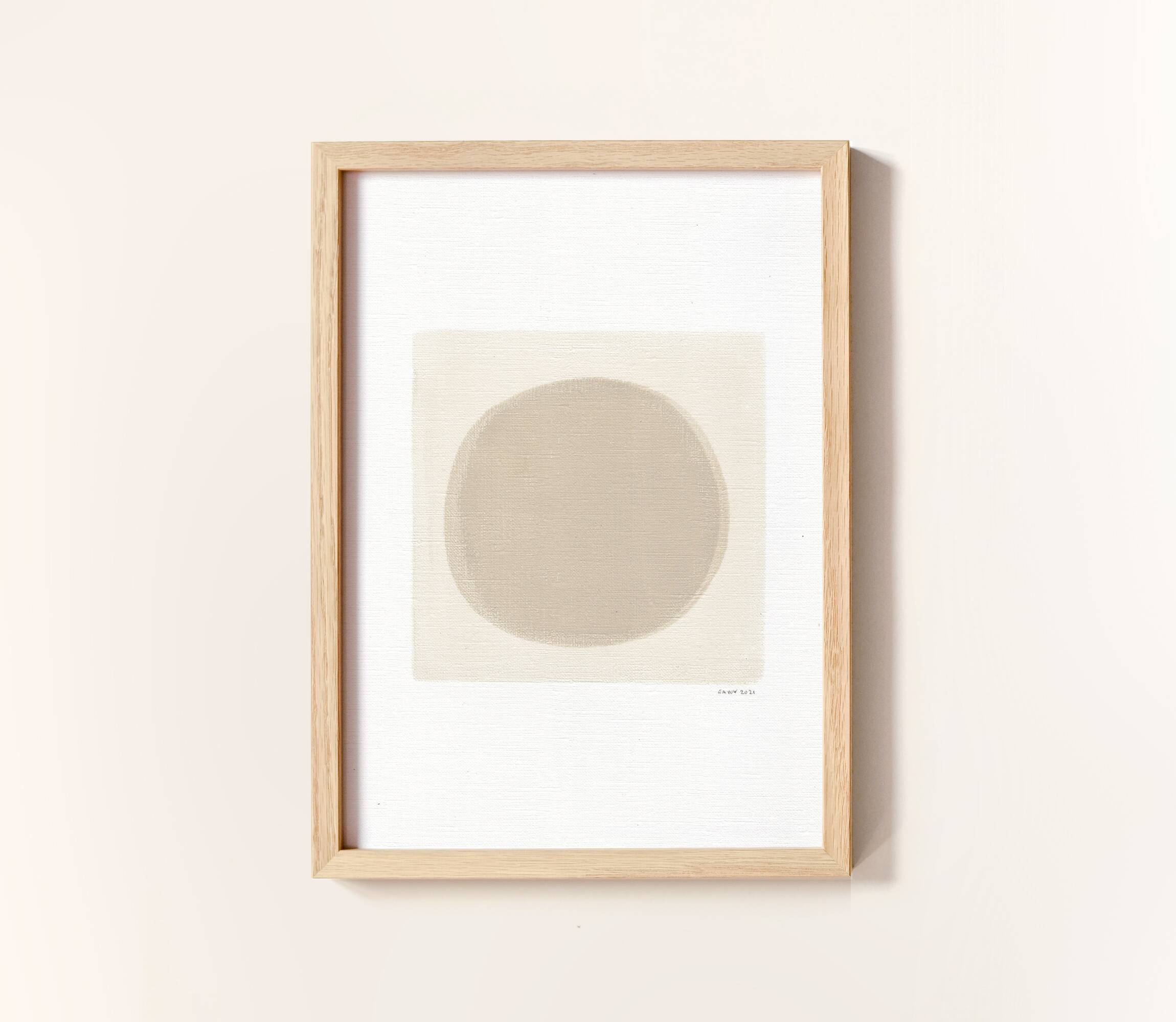 Abstract painting on paper signed Eawy.