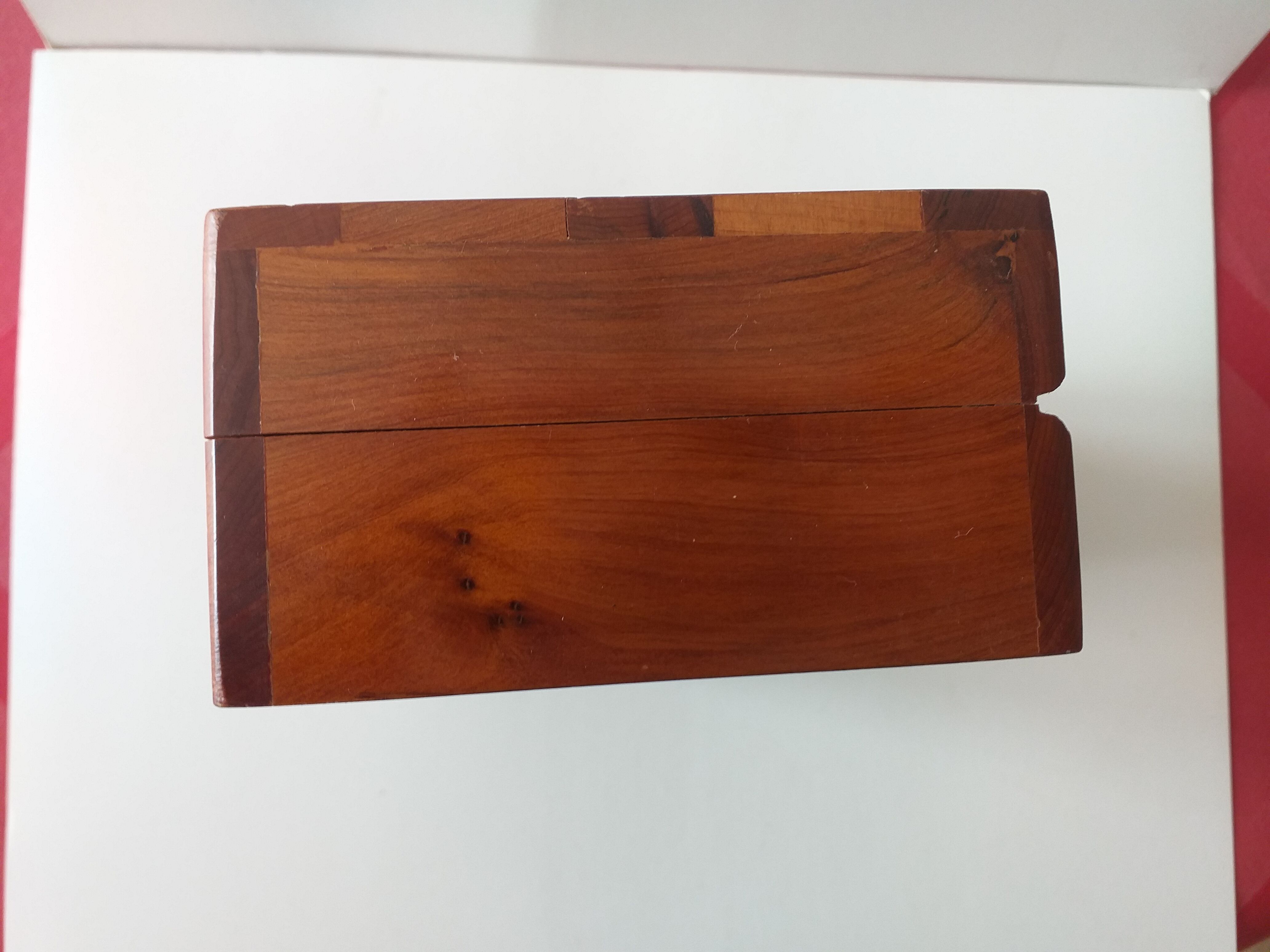 1970 vintage walnut branding cigar box