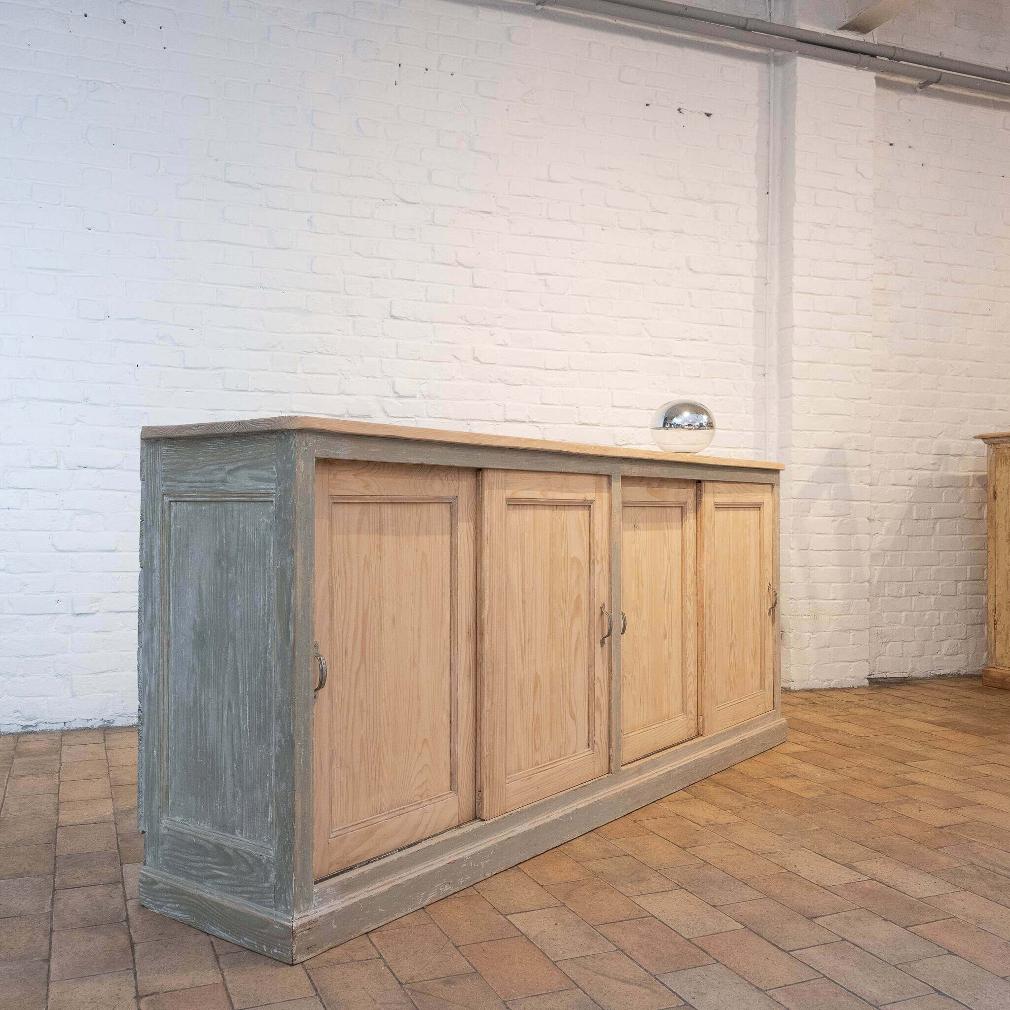 WOODEN BUFFET WITH SLIDING DOORS, 1930